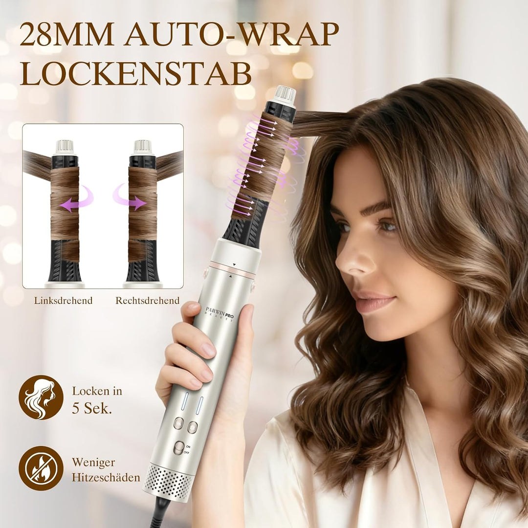 7 in 1 AirStyler, Automatische Doppelspannung MaxAIR 2.0 Multi-Styler Set Champagnersilber, Champagn