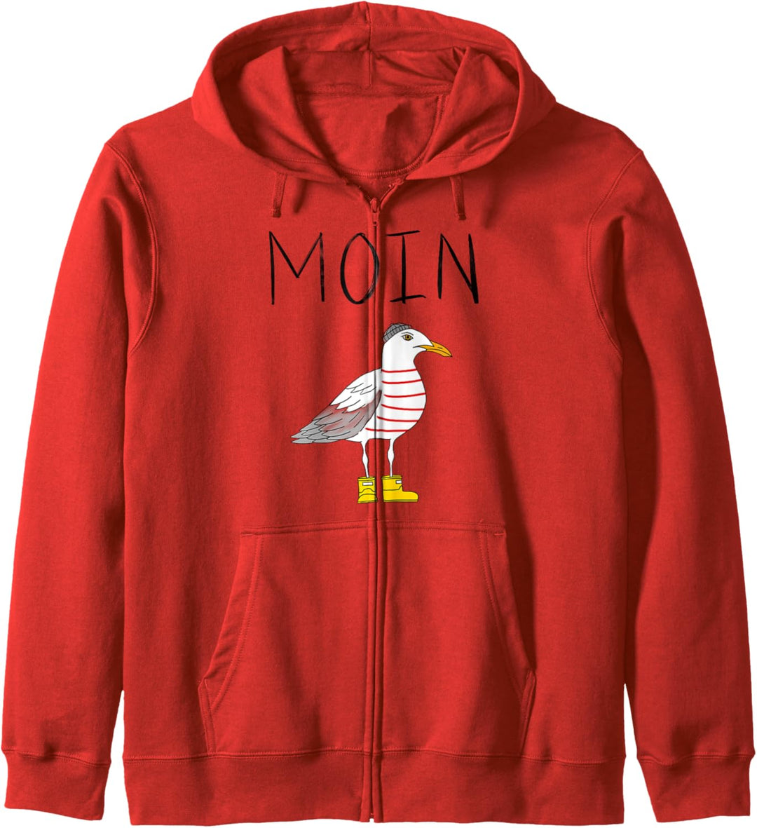 Moin Löppt Spruch Möwe Meer Lustig Geschenk Norden Digga See Kapuzenjacke