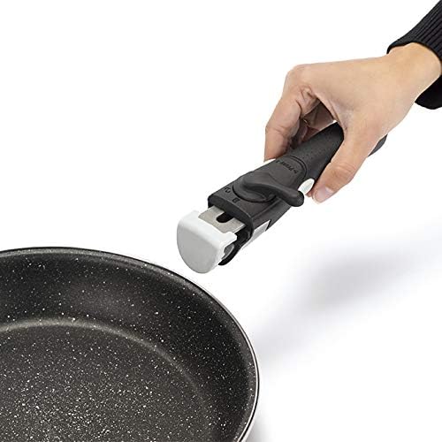 MAGEFESA 02109379 K2 Induktions-Kochgeschirr mit abnehmbarem Griff, antihaftbeschichtet, Glaskeramik