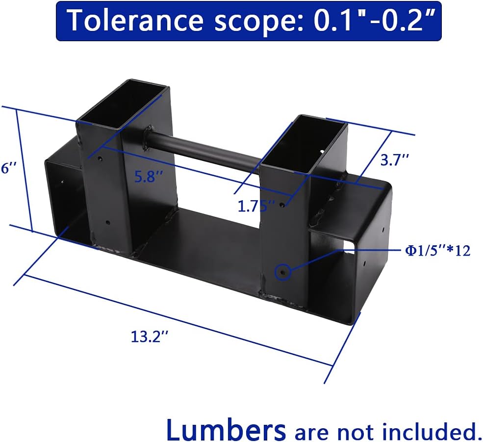 MOFEEZ Outdoor Firewood Log Storage Rack Bracket Kit,Fireplace Wood Storage Holder-Adjustable to Any