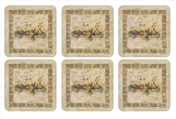 Pimpernel Untersetzer, toskanisches Paletten-Design, 6 Stück Coasters, Coasters