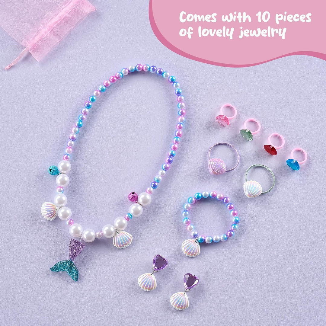 ProCase Kinder Musik Box Schmuckkästchen mit Spieluhr Mermaid, Schmuckschatulle mit Melodie für Mädc