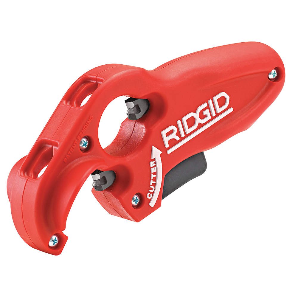 Ridgid 41608 Modell PTEC 3000 Abflussrohr aus Kunststoff, 3,8 cm und 3,8 cm Rohrschneider, rot