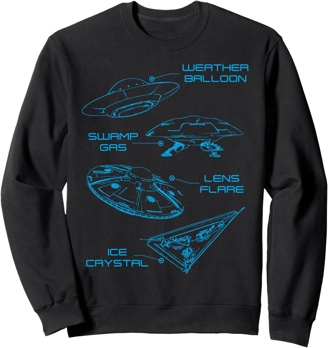 Lustige Klassifikation extraterrestrischer UFO-Raumschiffe Sweatshirt