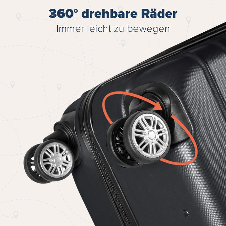 TRVLMORE Koffer & Trolleys - Koffer Set - Kofferset 3 Teilig Hartschale, Gepäck-Sets, Hartschalenkof