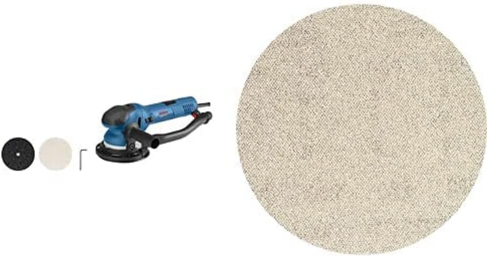 Bosch Professional Exzenterschleifer GET 75-150 (Schleifteller-Ø: 150 mm, im Karton) + 5x Expert M48