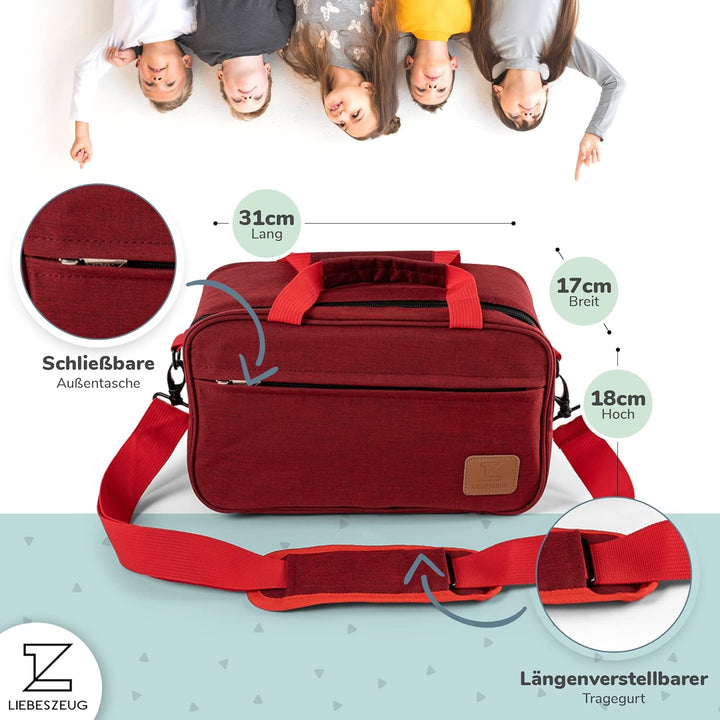 Liebeszeug® Tasche für Toniebox, 8 Hörfiguren, Kopfhörer, Ladegerät und Zubehör, auch Verwendbar als