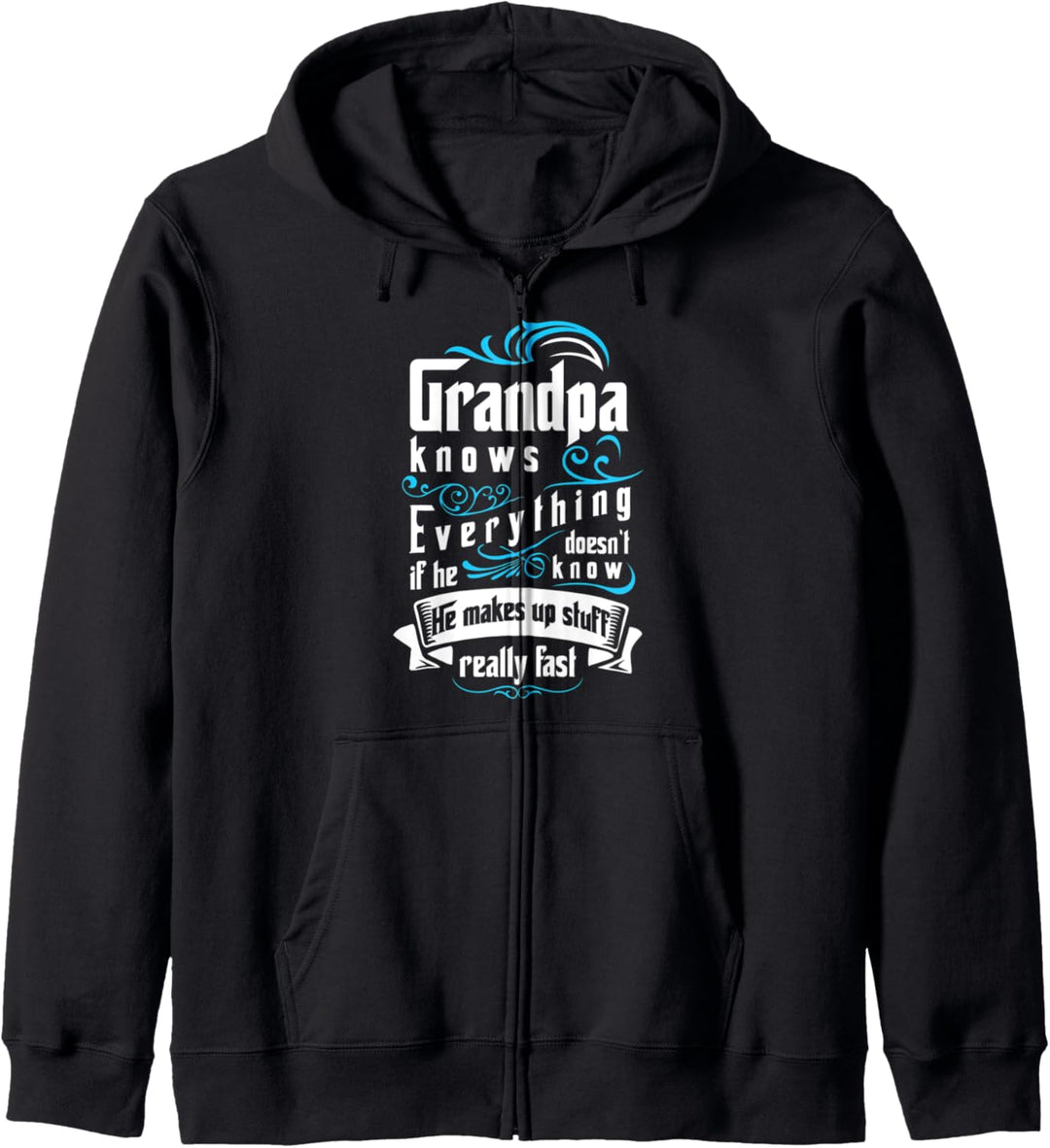 Lustiger Opa Weiss Alles Grandpa Knows Everything Kapuzenjacke