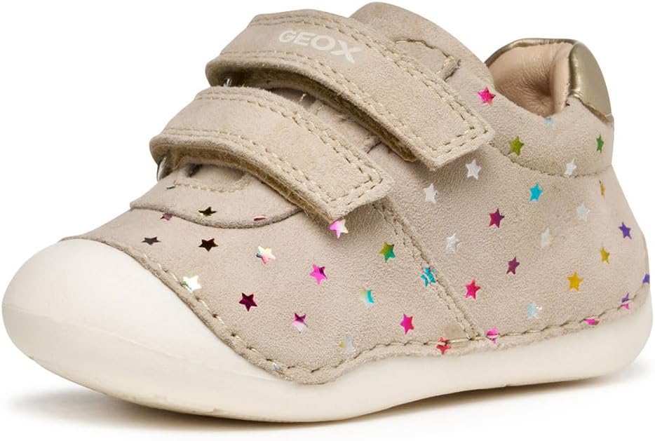 Geox Baby-Mädchen B Tutim First Walker Shoe 22 EU Beige Lt Gold, 22 EU Beige Lt Gold