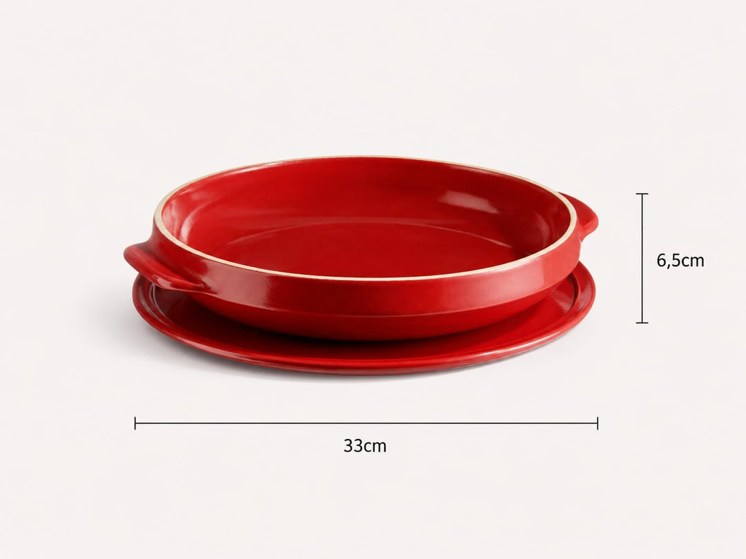 Tarte Tatin set E-box Ø290mm Emile Henry 9599-34 Grand Cru Red, Red