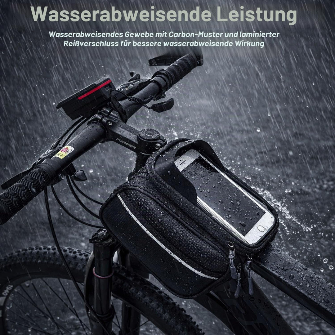 Fahrradtasche Rahmen Wasserdicht, Fahrrad Rahmentasche Kompatibel mit iPhone und Samsung bis 7 Zoll,