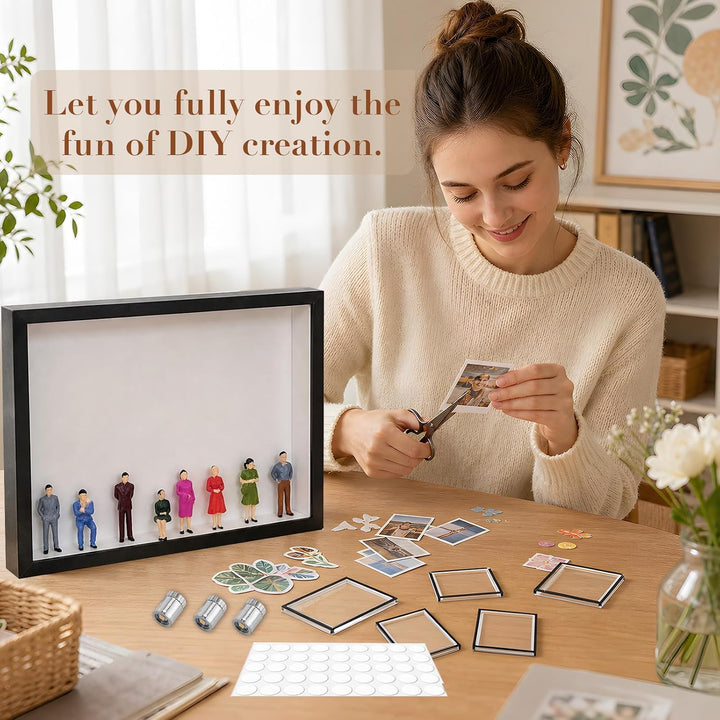 DIY Mini Museum Silhouette Box, Mini Figuren Menschen Museum