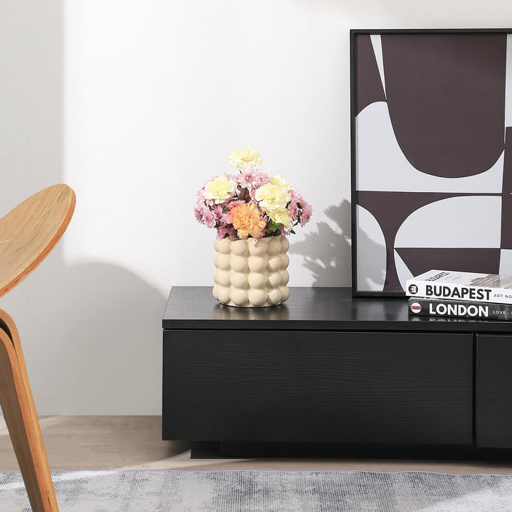 YANWE1 Bubble Vase Kleine Vase Weiss Keramik Vase Boho Vase Keramik Blumenvase Vase für Dekor Dekora