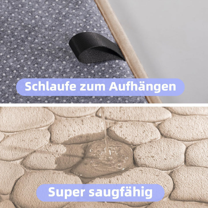 chakme Badematte Memoryschaum Badteppich Memory Foam Duschvorleger Saugfähige Badvorleger Badezimmer