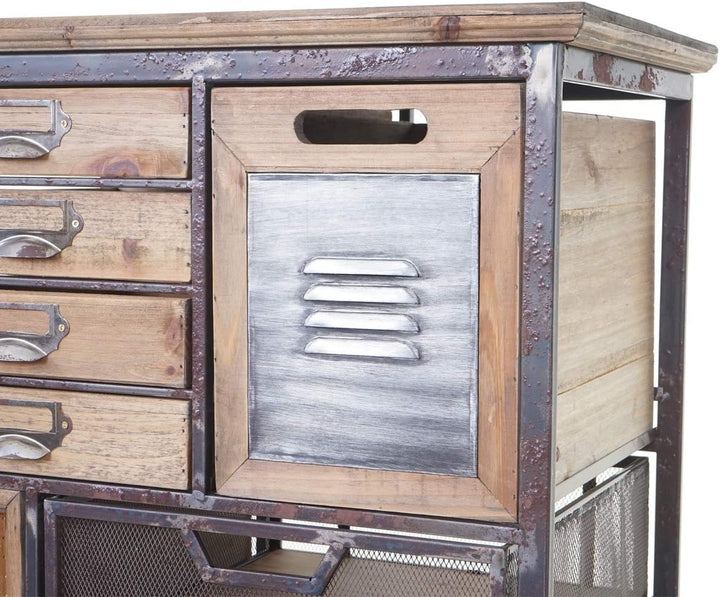 Mendler Apotheker-Schrank HWC-A43, Tanne Holz massiv Vintage, 143x56x33cm | Kommode, Shabby-Look