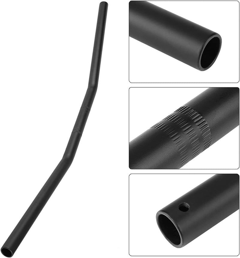 Motorradlenker Eisen 7 / 8Inch 22MM Drag Bar Lenker Schwarz Silber(schwarz) Silber,Schwarz, Silber,S