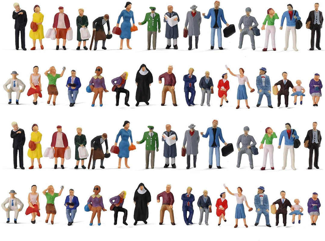 Evemodel Spur H0 1:87 Sitzende Stehende Figuren Personen Modellbausatz Passagiere (60Stk)