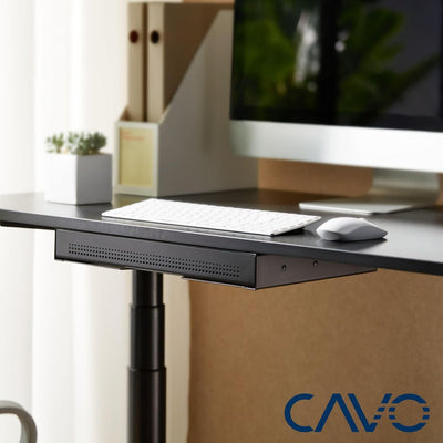 CAVO Dokumentenschublade aus Stahl 410 x 272 mm schwarz, Schreibtischschublade Unterbauschublade, 41