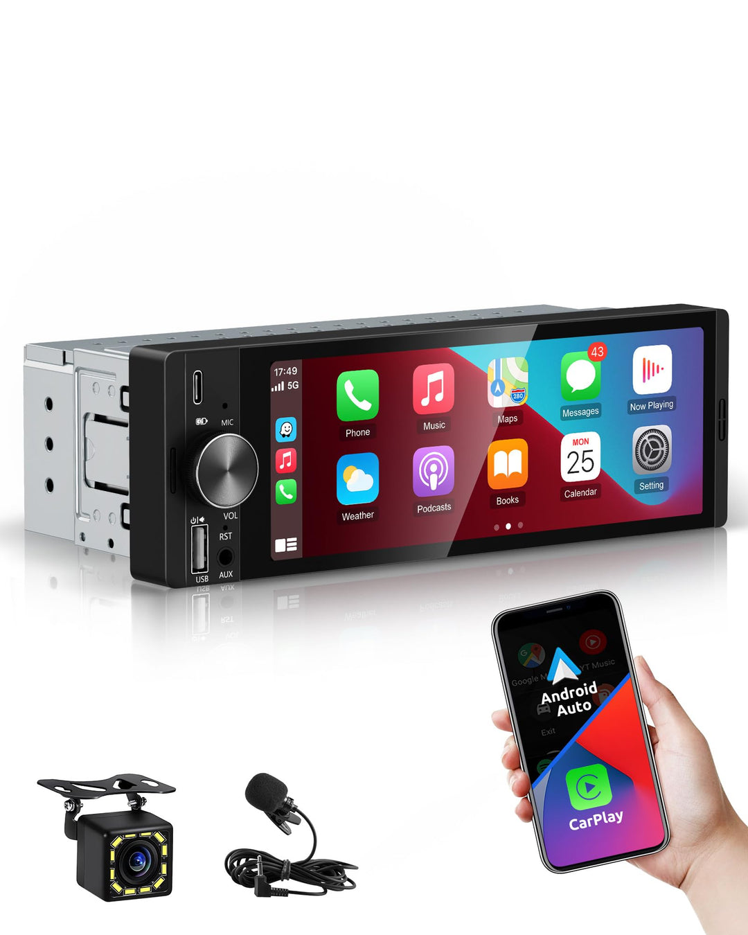 ESSGOO 6.36Zoll Autoradio (6.36 Zoll), 6.36 Zoll