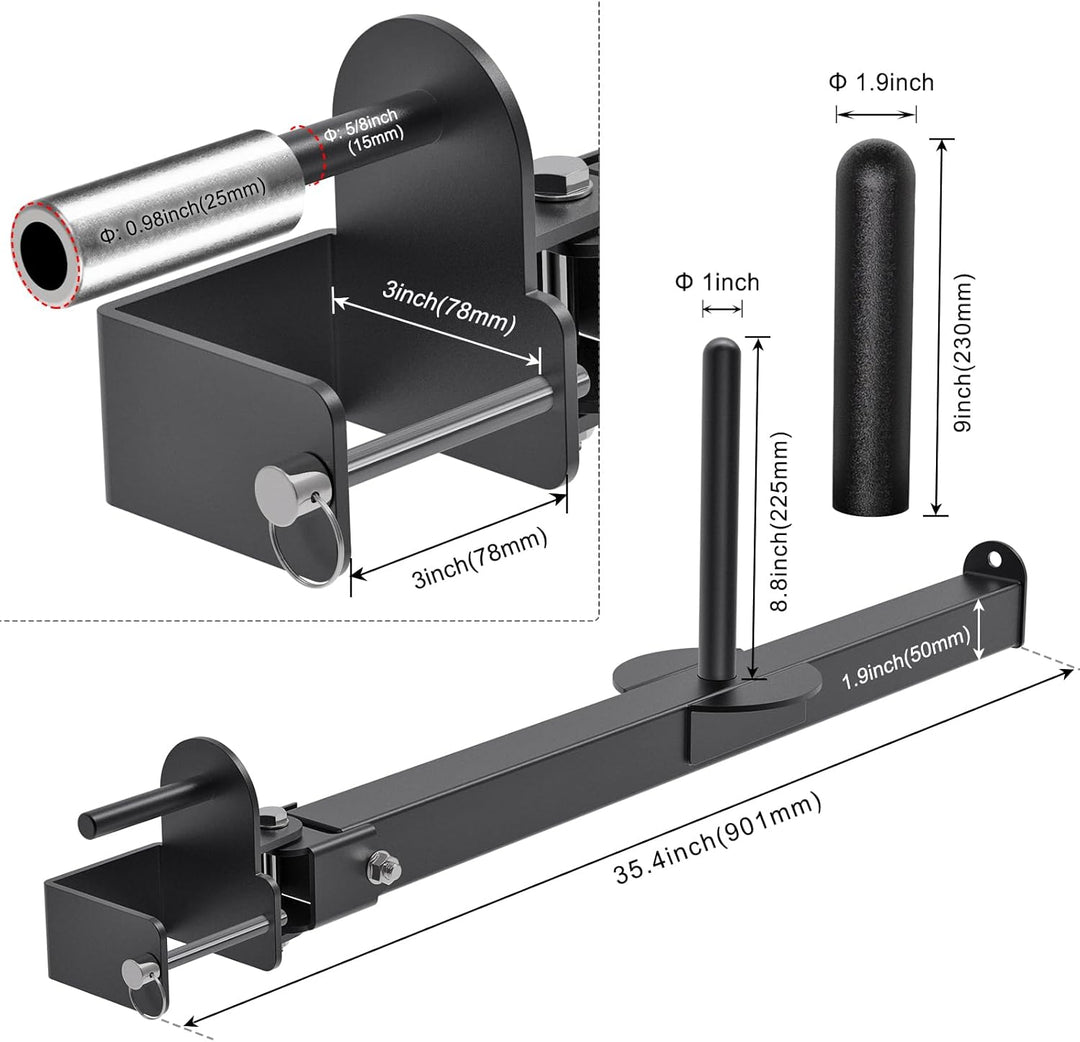 SELEWARE Gürtel Kniebeugenhebelarm Befestigung für 5,1 x 5,1 cm und 7,6 x 7,6 cm Power Cage, Squat R