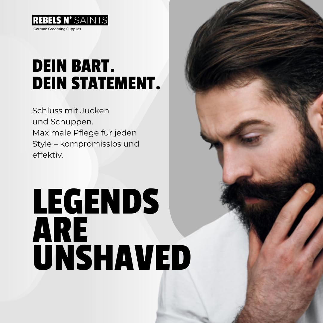 REBELS N' SAINTS Bartöl Aura - 100% natürlich - Pflegt Bart und Haut - Made in Germany - 50 ml Zeder