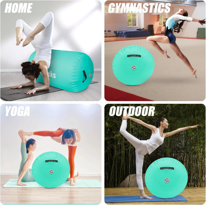 Triclicks Aufblasbare Air Roll Aufblasbare Luft Rollen Air Roller Yoga Roll Gym Air Barrel Gymnastik