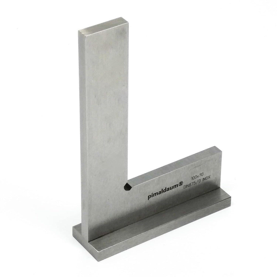 Anschlagwinkel, 90°-Flachwinkel mit Anschlag gem. DIN 875/0, Edelstahl (Metall, 100x70 mm) Metall 10