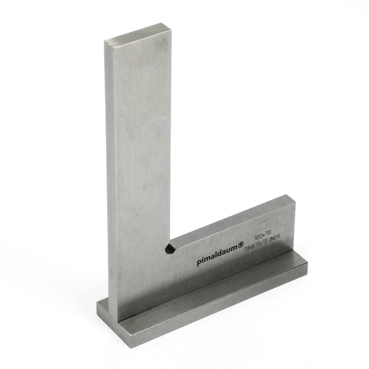 Anschlagwinkel, 90°-Flachwinkel mit Anschlag gem. DIN 875/0, Edelstahl (Metall, 100x70 mm) Metall 10