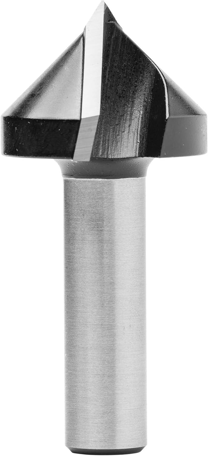 ENT 12094 V-Nutfräser und Schriftenfräser HW, Schaft (S) 12 mm, Durchmesser (D) 32 mm, NL 23,5 mm, E