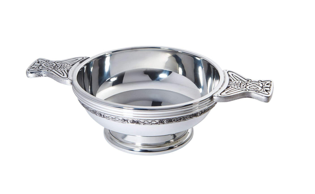 Wentworth Pewter - Grosse Probierschale aus Zinn mit keltischem Band für Quaich Whisky, Loving Cup B