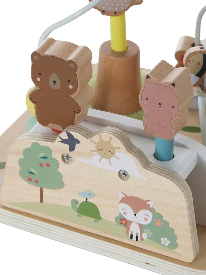 Vertbaudet Baby Motorikspiel mit Waldtieren Vier Jahreszeiten Holz FSC® Natur Beige, Beige