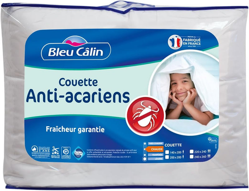 Bleu Câlin Bettdecke für Allergiker, Sanitized behandelt, 140x200 cm, Weiss, KMS40 140 x 200 cm, 140