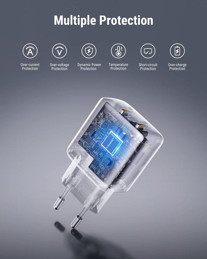 VOLTME USB C Ladegerät Doppelt 35W V-Dynamic GaN III Ladegerät, 2-Port USB C Schnellladegerät PD3.0
