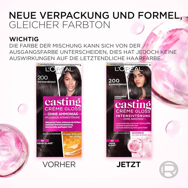 L'Oréal Paris Coloration ohne Ammoniak und ohne Silikone, Pflegende Intensivtönung mit Glanz-Reflex-