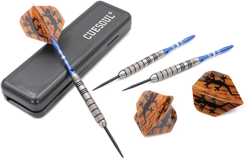 CUESOUL 30 Gramm Tungsten Steel Tip Darts Set 95% Tungsten