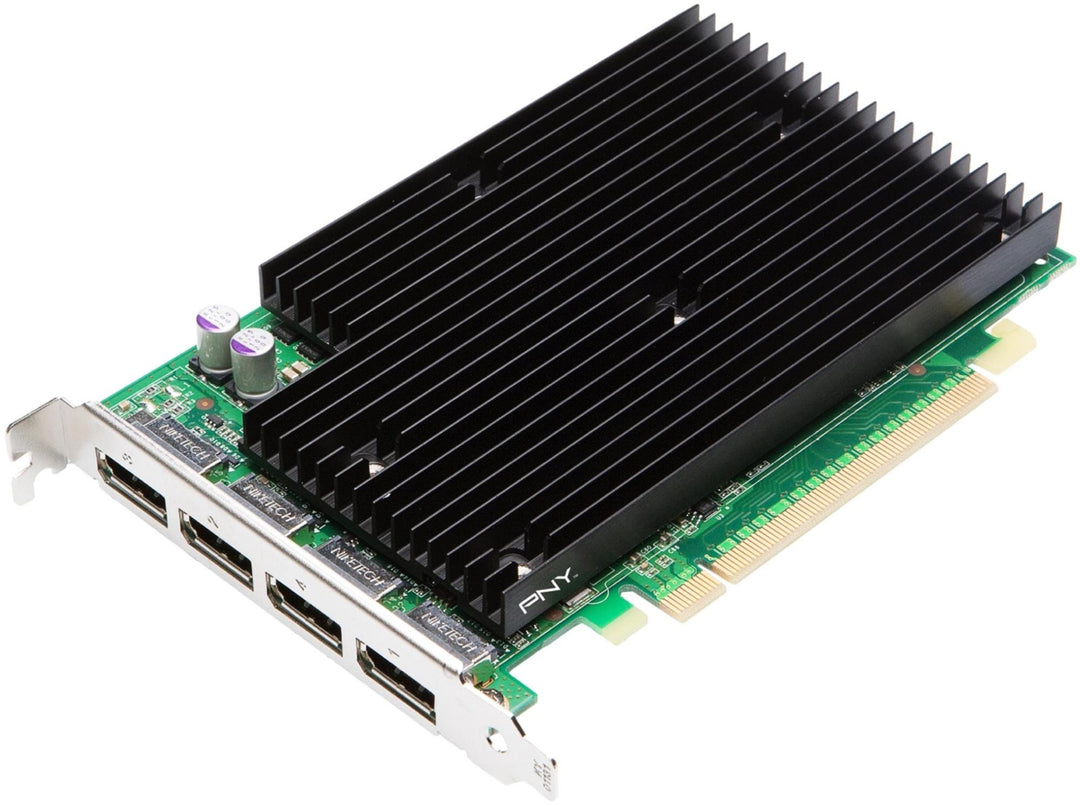 PNY Quadro NVS 450 ATX Grafikkarte (PCI-e, 512MB GDDR3 Speicher, Quad DP/DVI-I, 1 GPU)