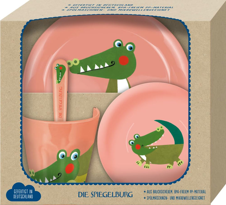 DIE SPIEGELBURG - Geschirr Geschenkset Krokodil - Freche Rasselbande
