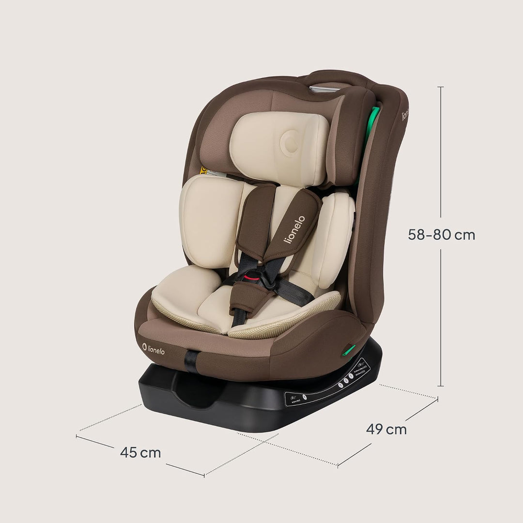 Lionelo Aart i-Size Kinderautositz Gruppe 0/1/2/3, 40-150 cm, 0-12 Jahre, Universelle Gurtmontage, V