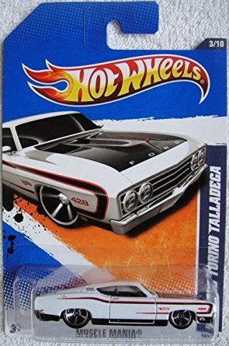 Hot Wheels Muscle Mania '69 Ford Torino Talladega, Weiss, 1:64 Massstab, Kind, Unisex Kinder
