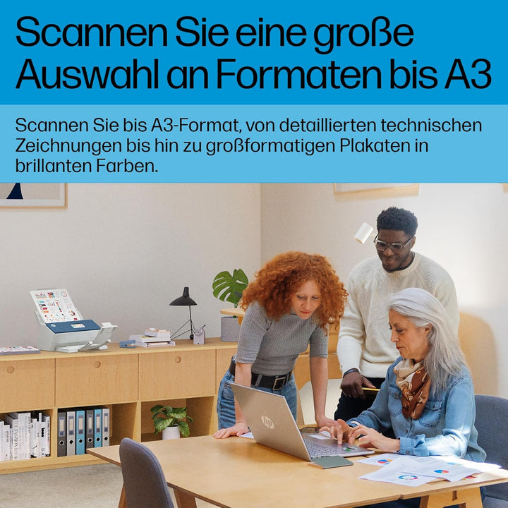 HP ScanJet Enterprise Flow N9000 sn1, Scanner, bis A3, ADF für bis zu 100 Blatt, USB 3.0, Ethernet,