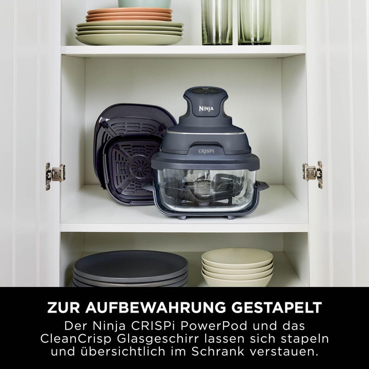 Ninja CRISPi 3,8-l-TempWare-Glasbehälter mit Deckel, grosser, wärmebeständiger Heissluftfritteusen-G