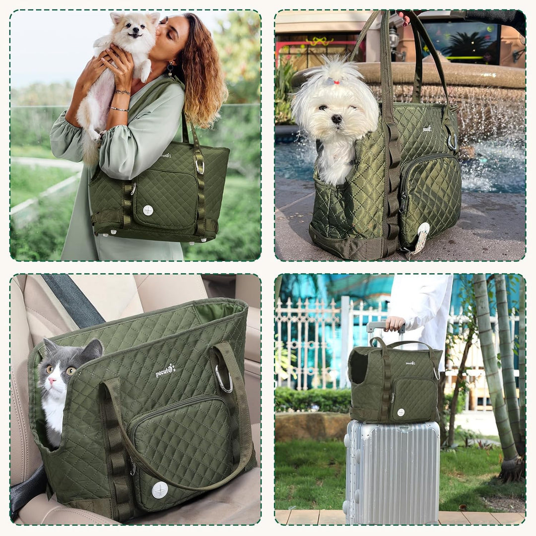 pecute Hundetasche für Kleine Hunde 4kg, Tragetasche Hund Hundetragetasche Leichte, Faltbare Hundetr