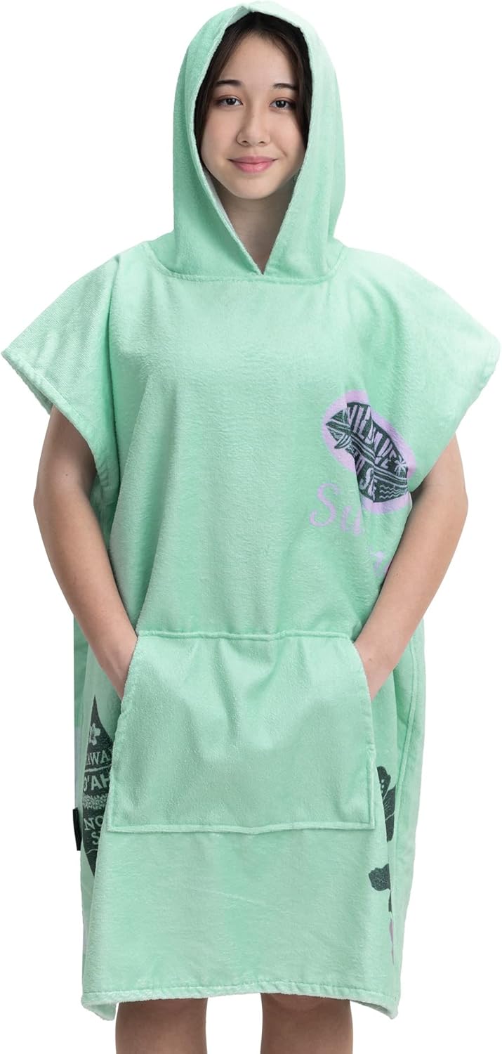 HOMELEVEL Badeponcho für Kinder und Teenager - Poncho Handtuch für Strand Schwimmbad - Surfponcho mi