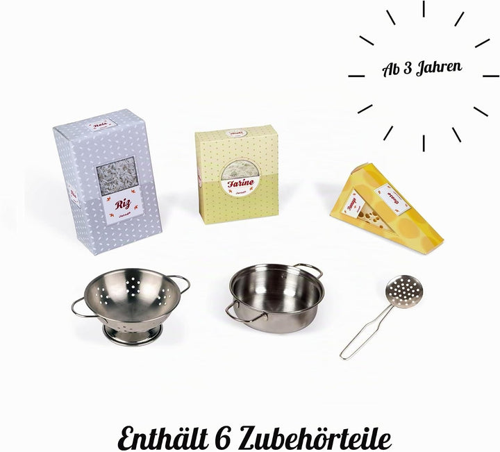 Janod - Mozaïc Big Cooker - Spielküche für Kinder - Kinderküche mit Sound und Licht - Holzküche mit