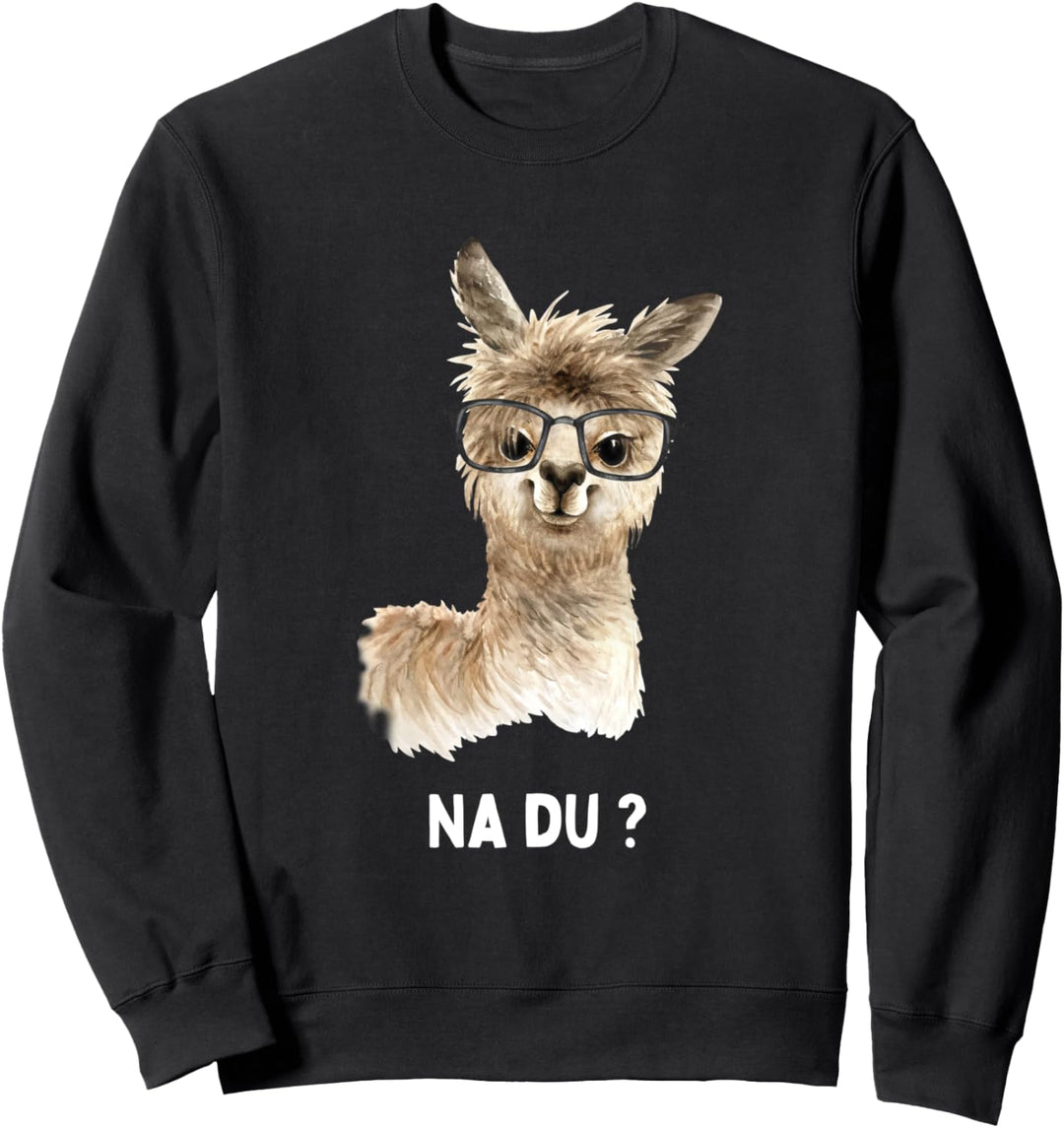 Lama mit Brille | Lustiger Spruch | Alpaka Sweatshirt