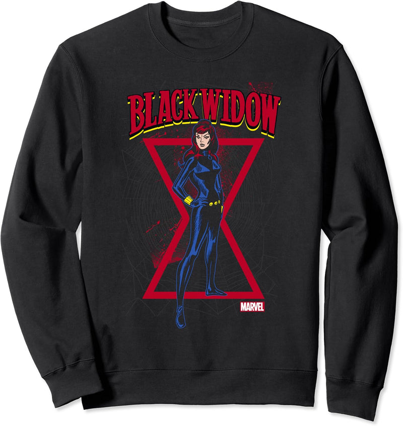 Marvel Black Widow Logo Background Sweatshirt