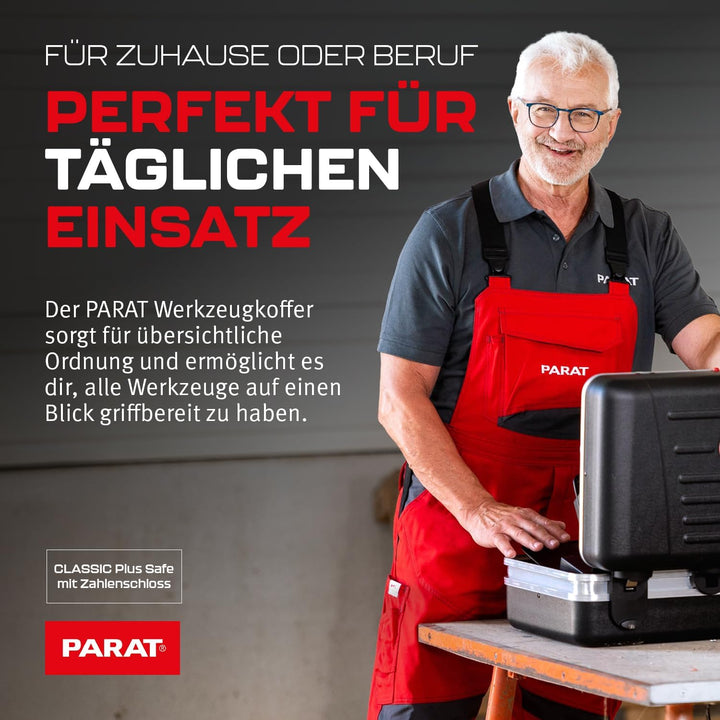 PARAT CLASSIC Plus | Werkzeugkoffer leer mit Alurahmen & X-ABS Schale | Für bis zu 50 Werkzeuge | In