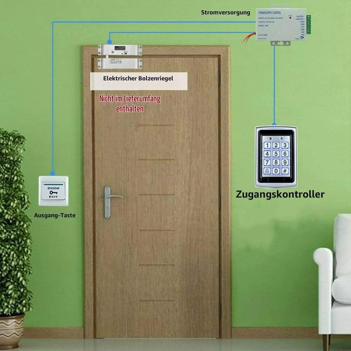 YAVIS RFID Metall Codeschloss Türöffner Tastatur Zugangskontrolle System Kit Set 125 kHz EM Kartenle