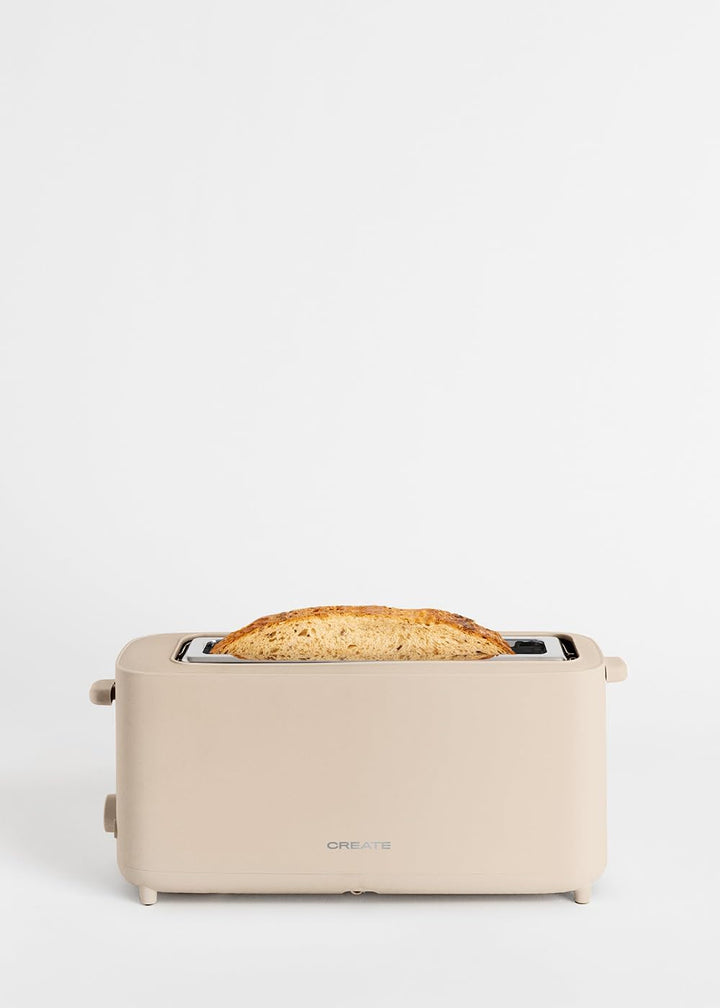 CREATE/TOAST STUDIO XL/Toaster Sand / 6 Leistungsstufen, Krümelschublade, Thermostat, Auftauen, Aufw