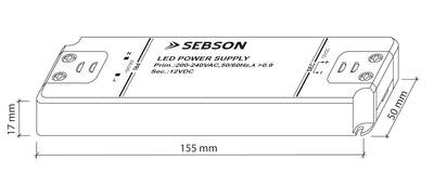 SEBSON 30W LED Treiber/LED Trafo - 2er Set - 155x50x17mm - 12V Konstante Ausgangsspannung, Transform